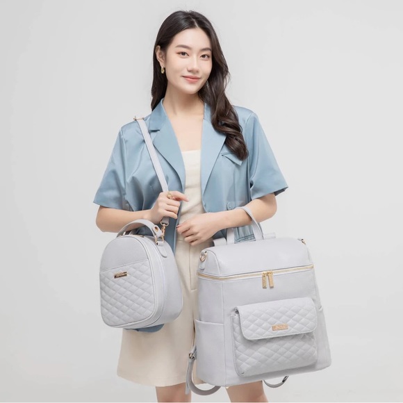 LULI BEBE MONACO SNACK BAG STONE GREY - Picture 3 of 16